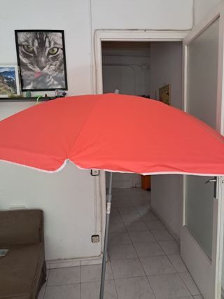 Sombrilla playa roja 200cm