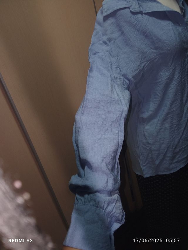 Camisa azul manga larga - Talla M