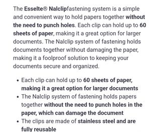 Clip Esselte + 2x25 clips