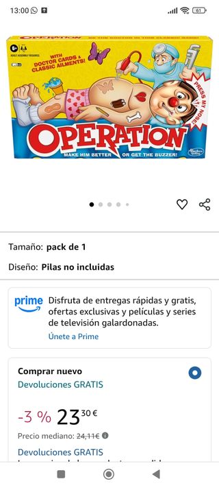 Operación: Juego de Mesa nuevo