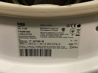 Secadora Beko DC7130 7kg Blanca *Como nueva*