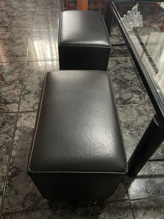 Mesa centro cristal negra - 4 puff