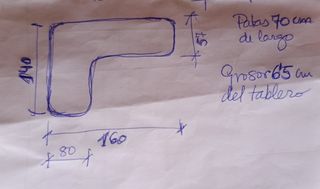 Escritorio esquinero L - Madera y metal