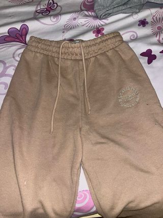 Pantalones deportivos beige