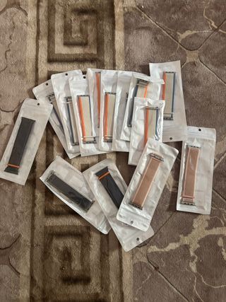 Correas Apple Watch series 10 - Beige/Naranja