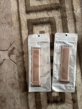 Correas Apple Watch series 10 - Beige/Naranja