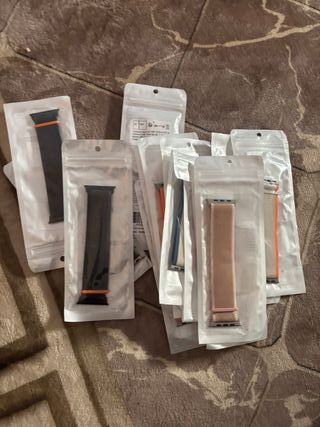 Correas Apple Watch series 10 - Beige/Naranja