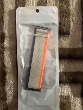 Correas Apple Watch series 10 - Beige/Naranja