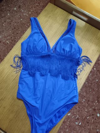 Bañador azul flecos - Talla M/ L