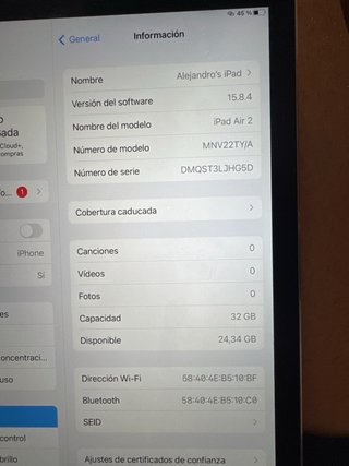 Ipad Air2 32GB A1566 urge venta. 50€ incluye envío