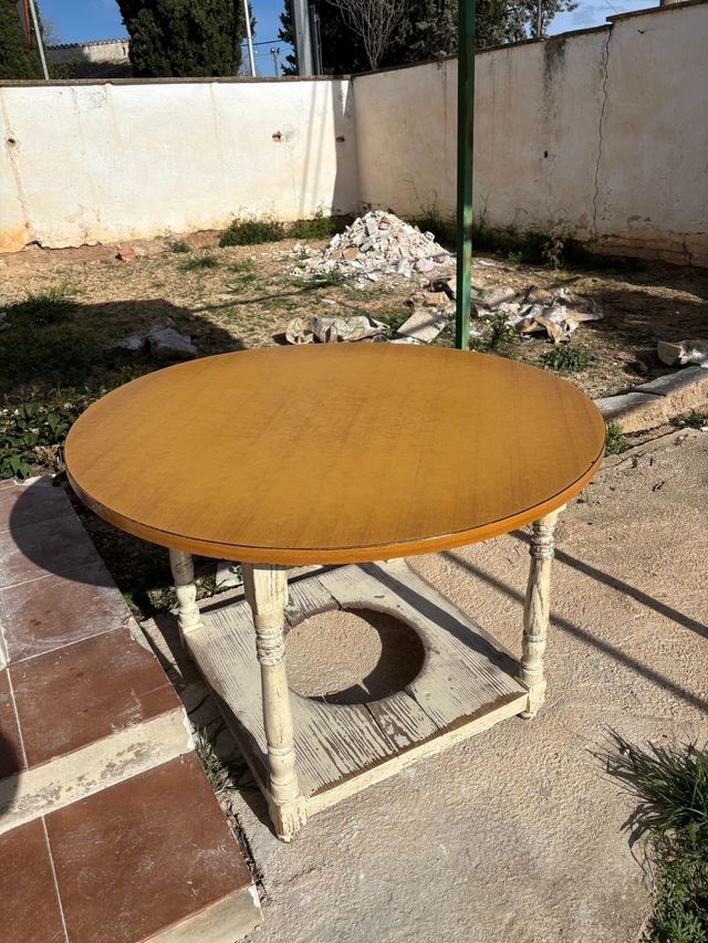 Mesa redonda madera - rústica