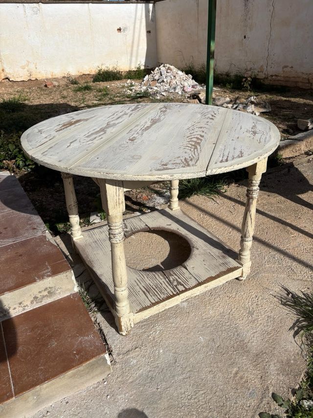 Mesa redonda madera - rústica