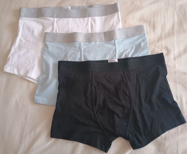 3 Boxers Cortefiel - Blanco, negro y azul