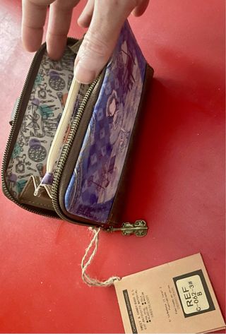 Monedero Sweet London azul y marrón