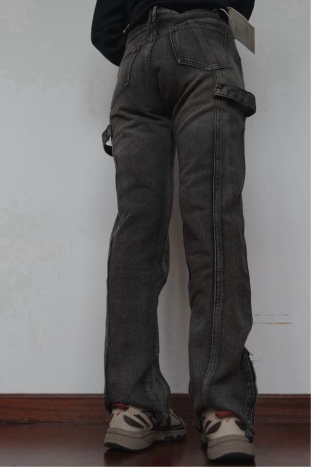 Pantalones denim Y2K negros retro 2000s Y2K