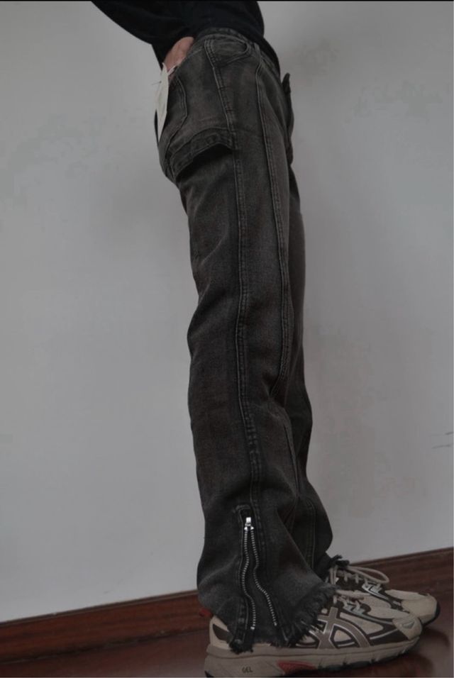 Pantalones denim Y2K negros retro 2000s Y2K