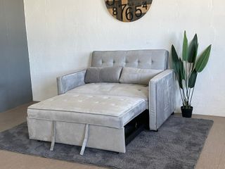 Sofá cama gris terciopelo ENVIO GRATIS