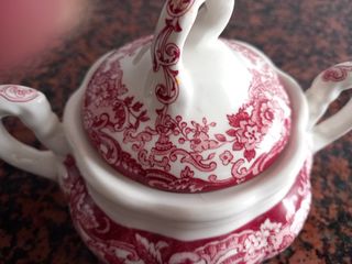 Azucarero Cartuja Sevilla rojo-blanco