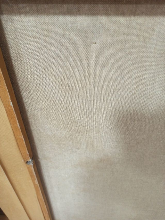 Cuadro óleo pintor trabajando