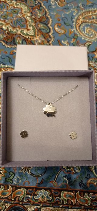Juego S'AGAPO plata: collar y pendientes