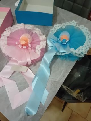 Coccarda nascita bimba rosa