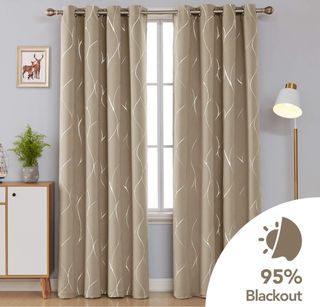 Cortinas Deconovo Beige - 2 Unidades