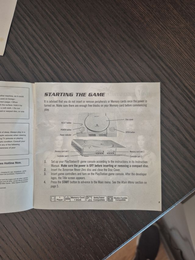 Manual e capas de Tomorrow Never Dies 007 PS1 UK