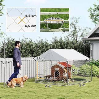 Perrera Exterior con Techo - 4m²