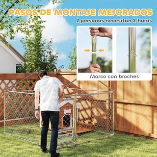 Perrera Exterior con Techo - 4m²