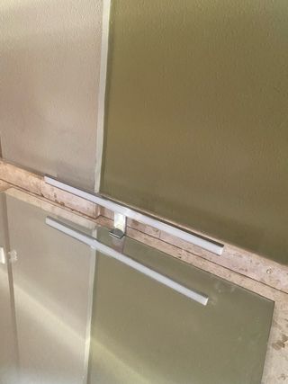 Espejo baño LED rectangular plata