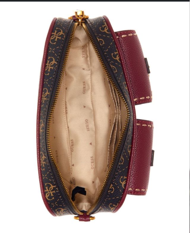 Bolso bandolera Guess marrón-negro