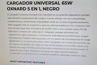 Cargador Oxnard 65W 5 en 1