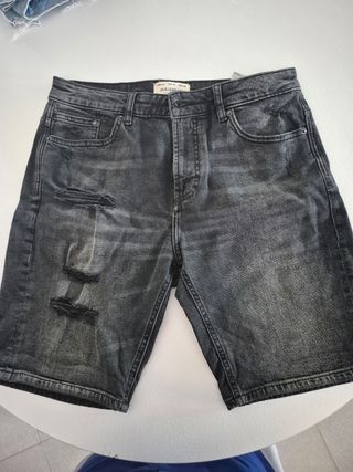 Shorts Jeans Pull&Bear neri