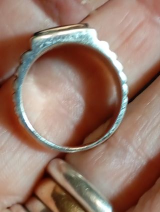 Anillo plata ley - Ónix negro