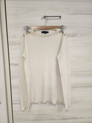 Jersey beige mujer