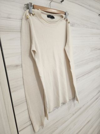 Jersey beige mujer