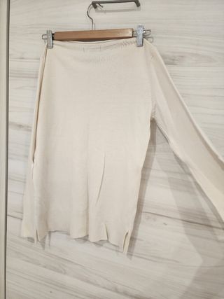 Jersey beige mujer