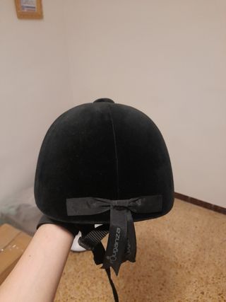 Casco equitación terciopelo negro