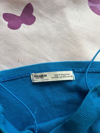 Top Pull&Bear azul - Talla XS