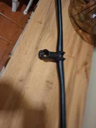 Manillar y potencia aluminio bici