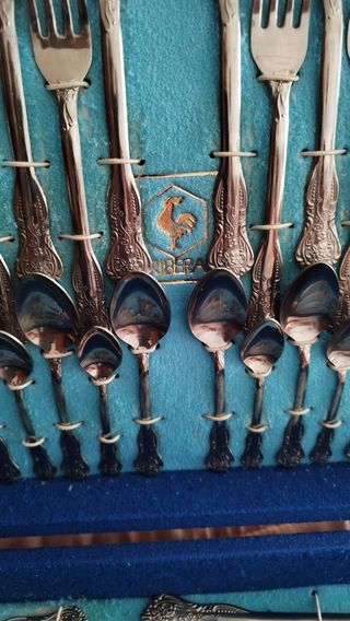 Cubertería Ribera,Gallo,acero inoxidable  87piezas