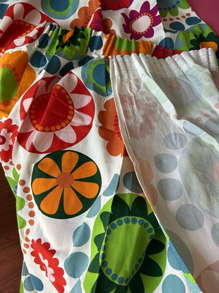 Cortinas infantiles - Flores - 2 paneles 148x148cm