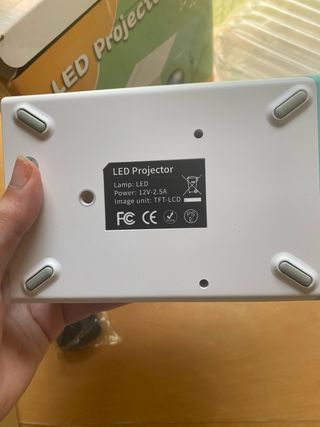 Proyector LED blanco y azul