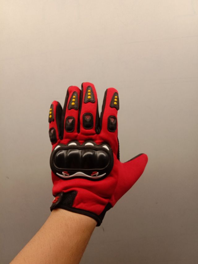 Guantes Moto Hombres Rojo Nuevos