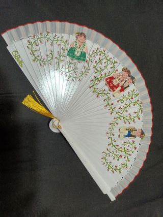 Abanico pintado a mano: huertanos