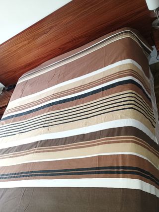 Funda nórdica rayas beige-marrón de 2m x 2'15