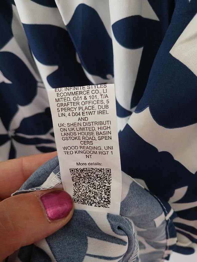 Vestito estivo bianco e blu Curvy