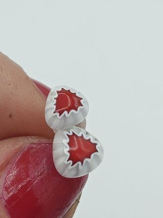 Orecchini Murano Rosso&Bianco