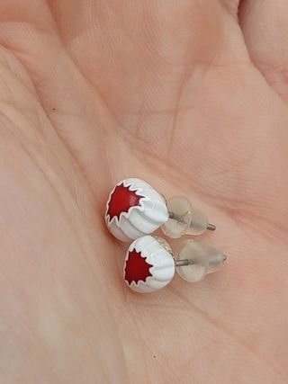 Orecchini Murano Rosso&Bianco