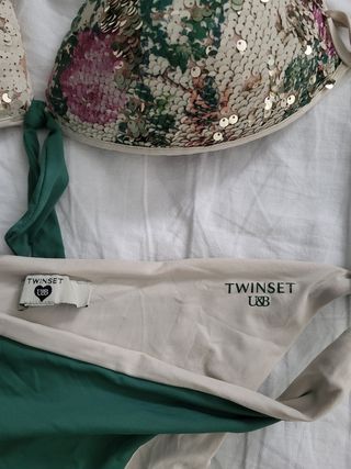 Bikini Twinset U&B beige e verde